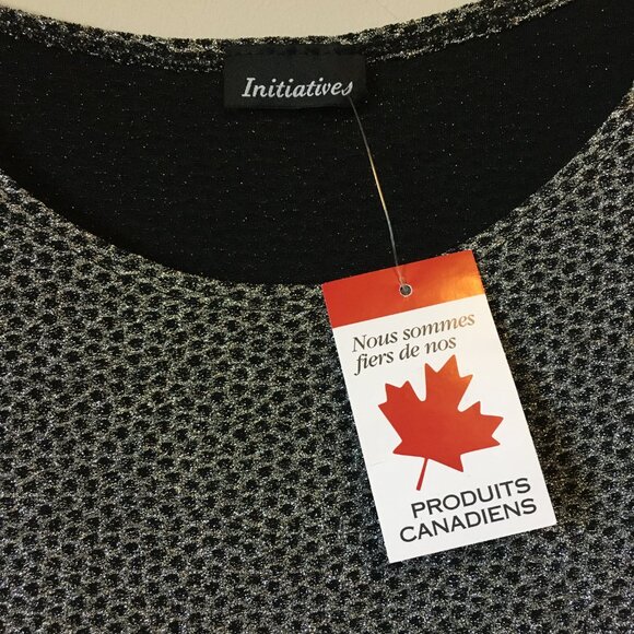 NWT Canadian Sparkly Rockstar Ruched Half Sleeve Top - Picture 7 of 13